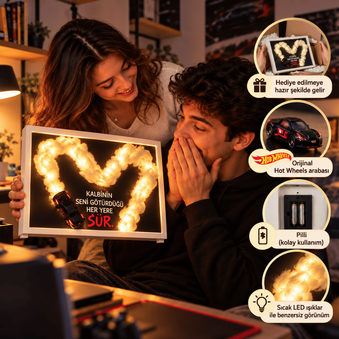 Işıklı Hot Wheels Tablo