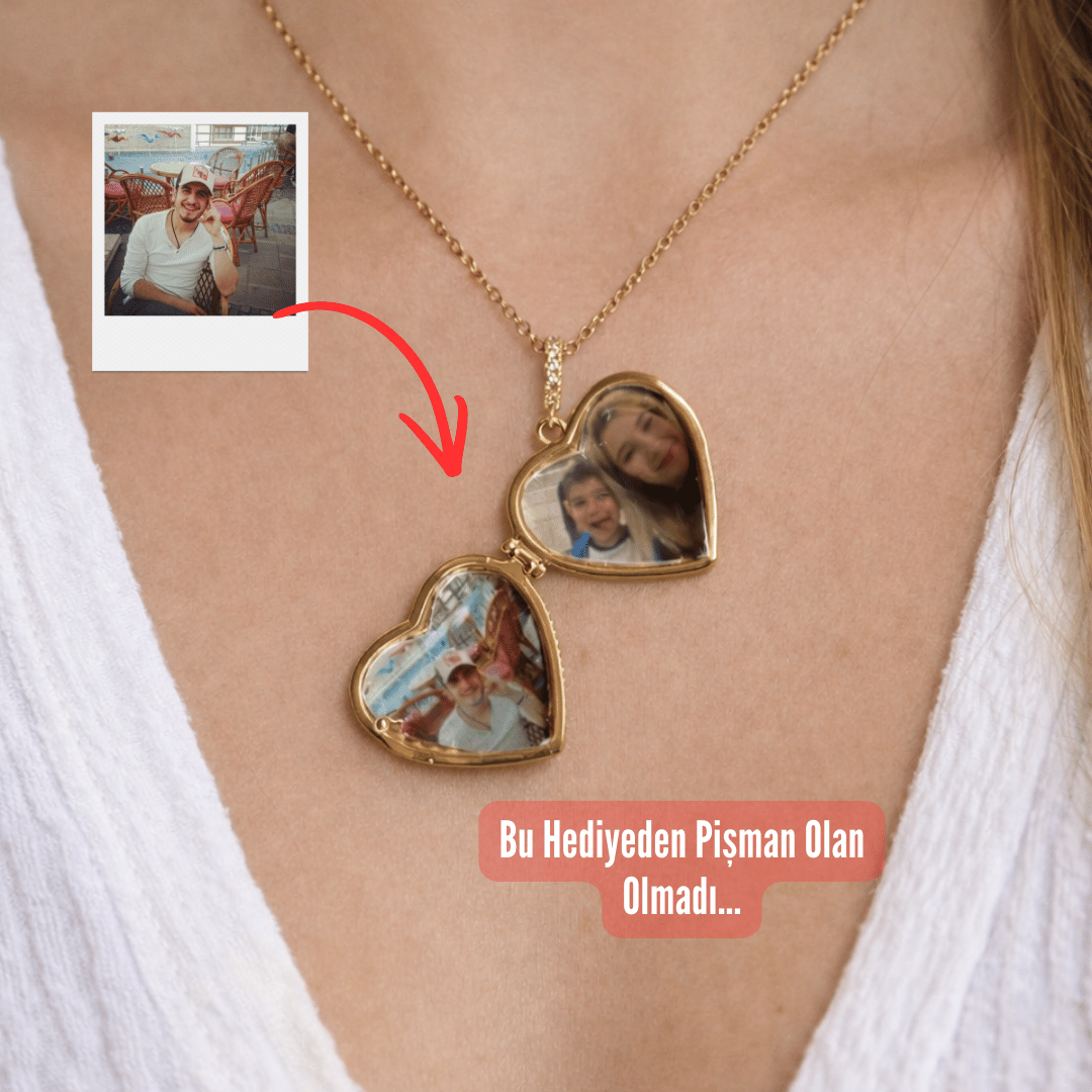 Fotoğraflı Kalp kolye