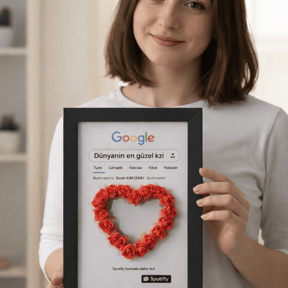 Dünyanın En Güzel Kızı yazlı çerçeve