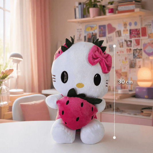 Hello Kitty Çilek Temalı Pelüş Bebek