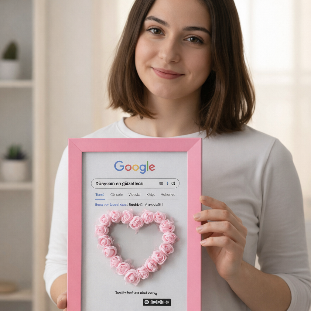 Dünyanın En Güzel Kızı yazlı çerçeve